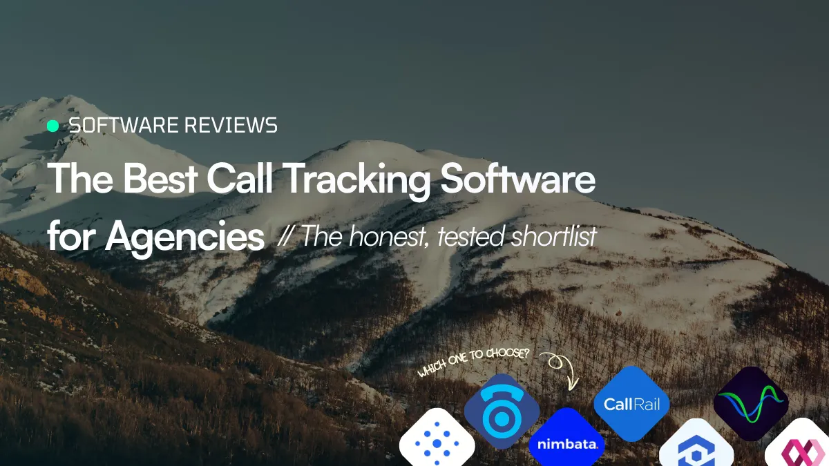 The Best Call Tracking Software for Agencies, an honest tested shortlist, featuring logos including Nimbata, CTM, and CallRail