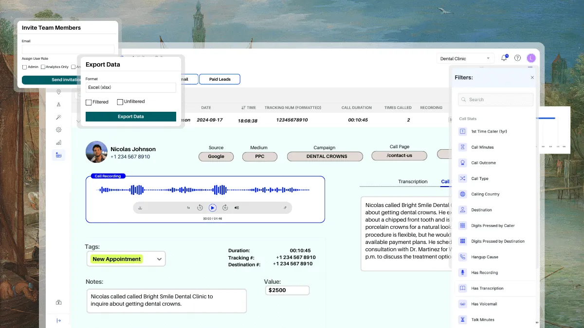 Call Activity View - Nimbata Call Tracking
