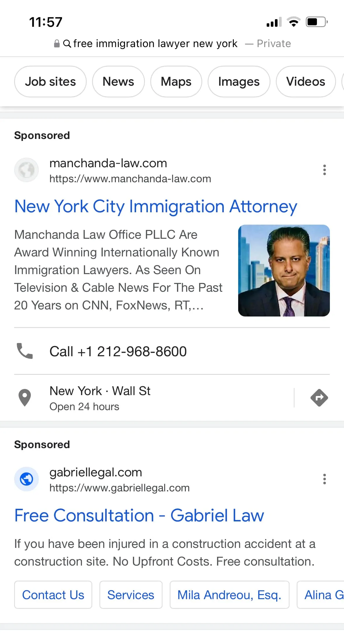 Call extension Lawyer Example
