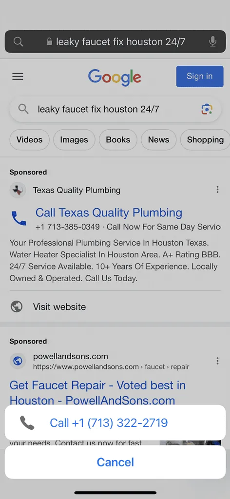 Call-only Campaign Example