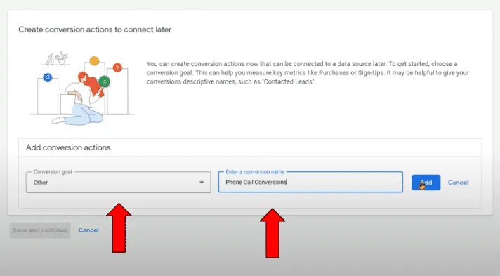 Google Ads conversion tracking goal naming