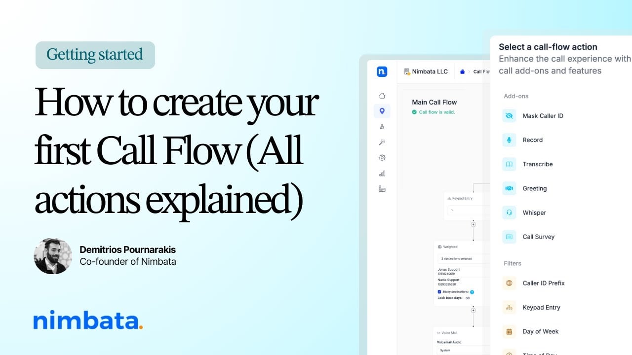 How to setup Nimbata: Call Flows