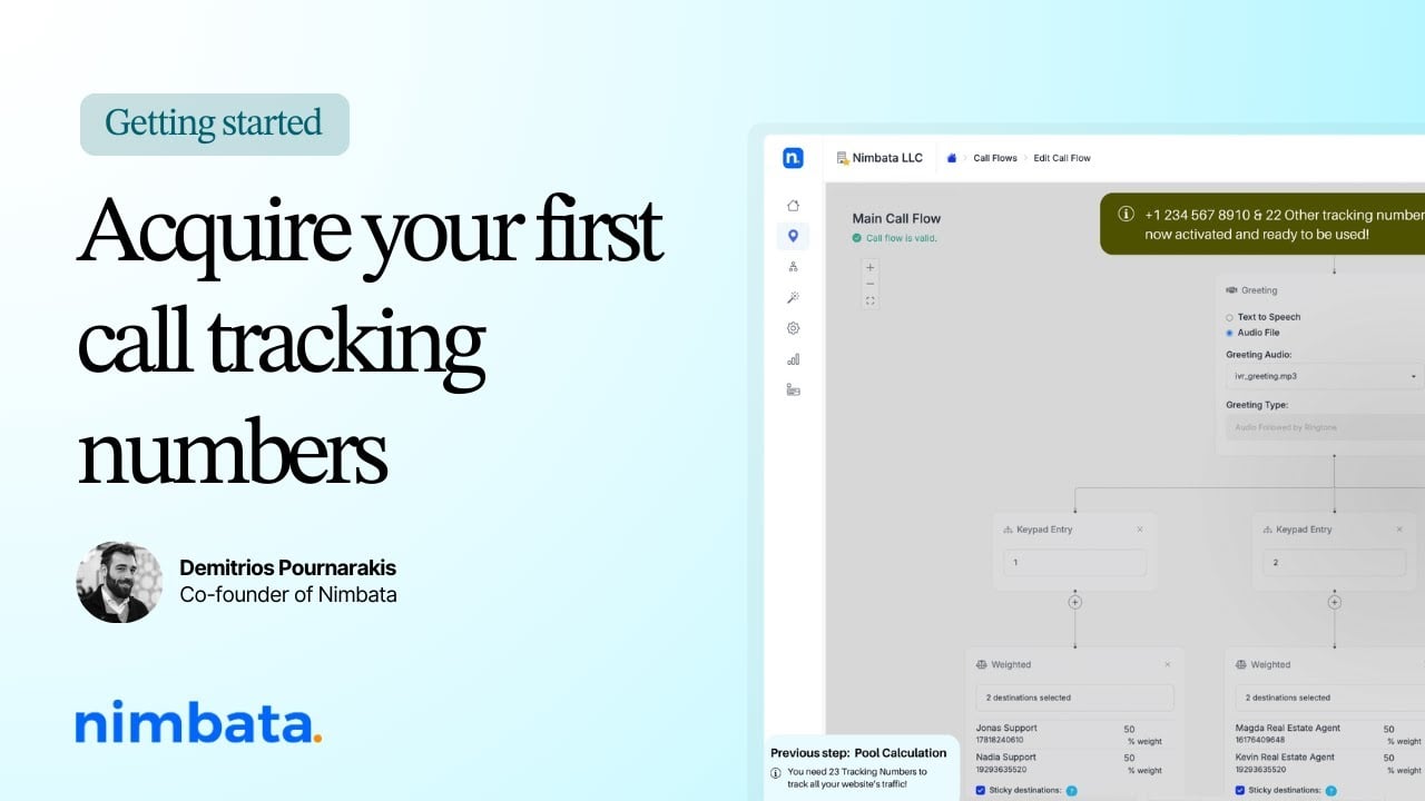 How to setup Nimbata: Add tracking numbers