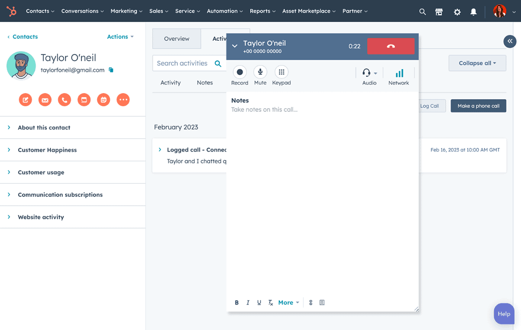 HubSpot Call Tracking