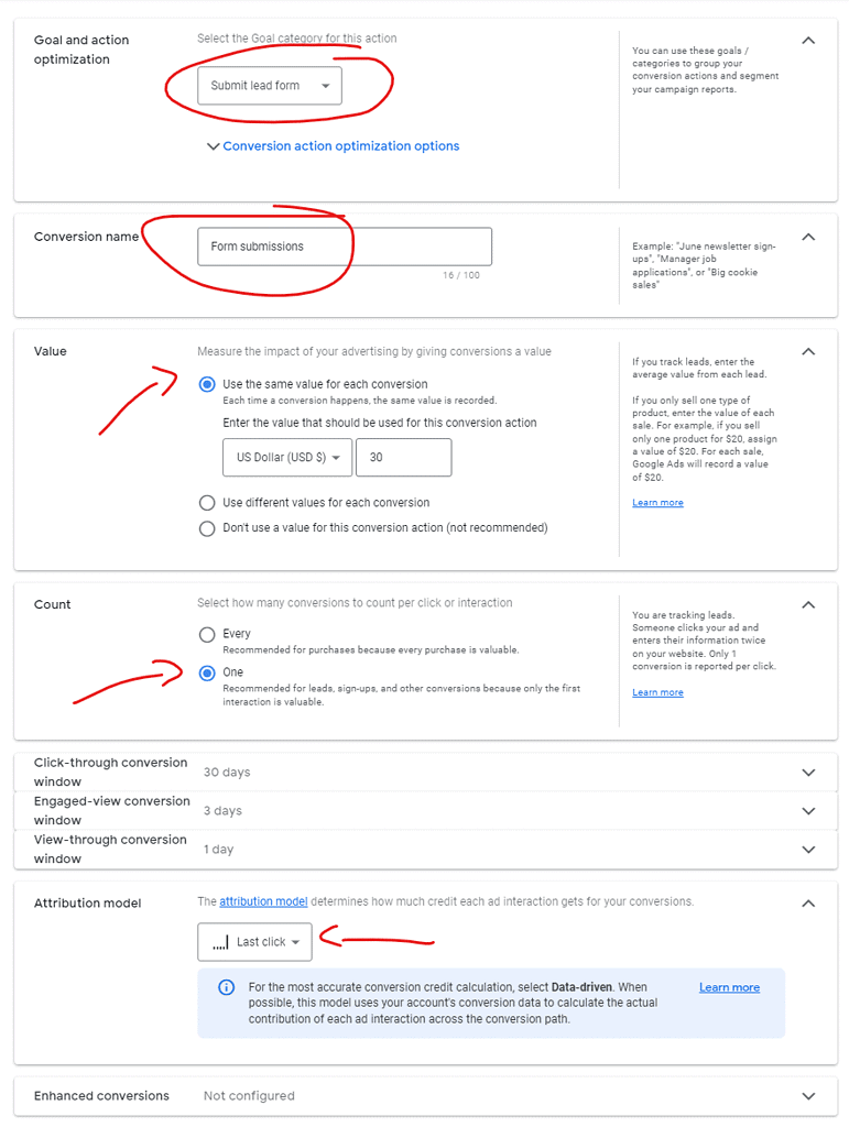 Form Conversion tracking - Tag Manager