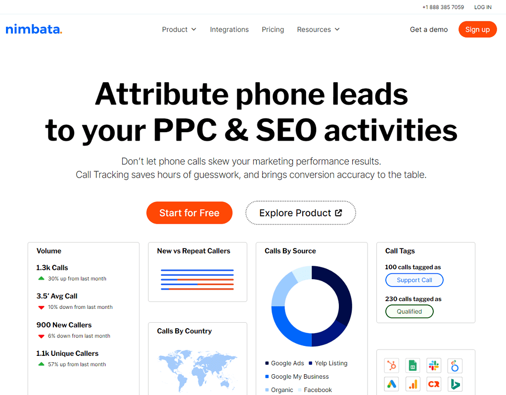 nimbata home page screenshot