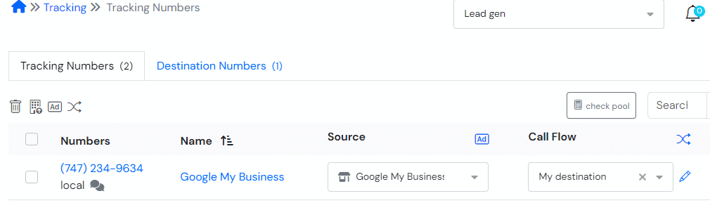 Nimbata Tracking Number with Google My Business source