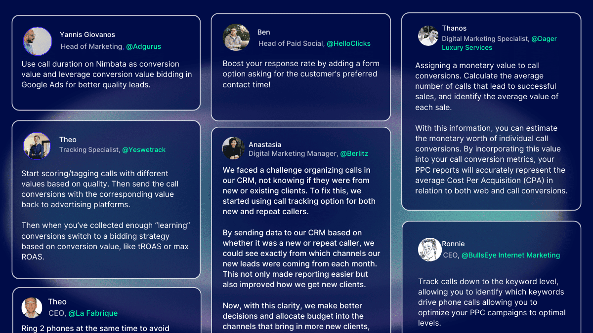Top Call Tracking Tips by Marketers