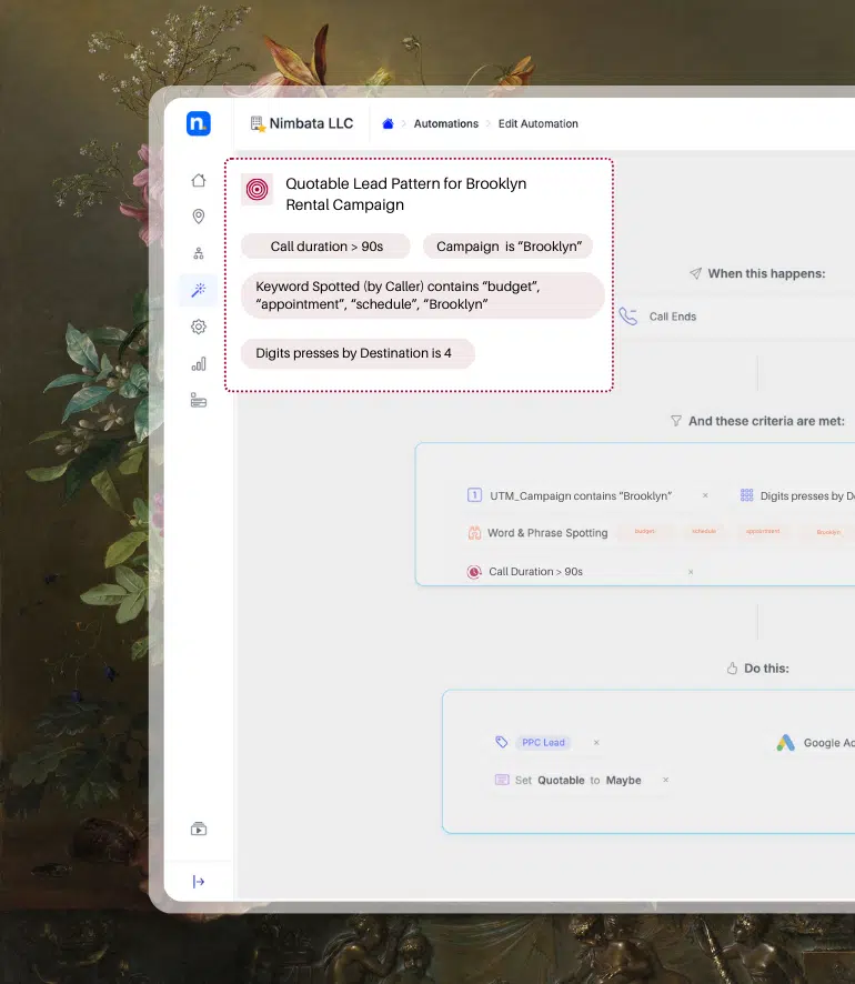 Automatically identify quality leads Nimbata | Call tracking, as it's meant to be Automatically identify quality leads 2