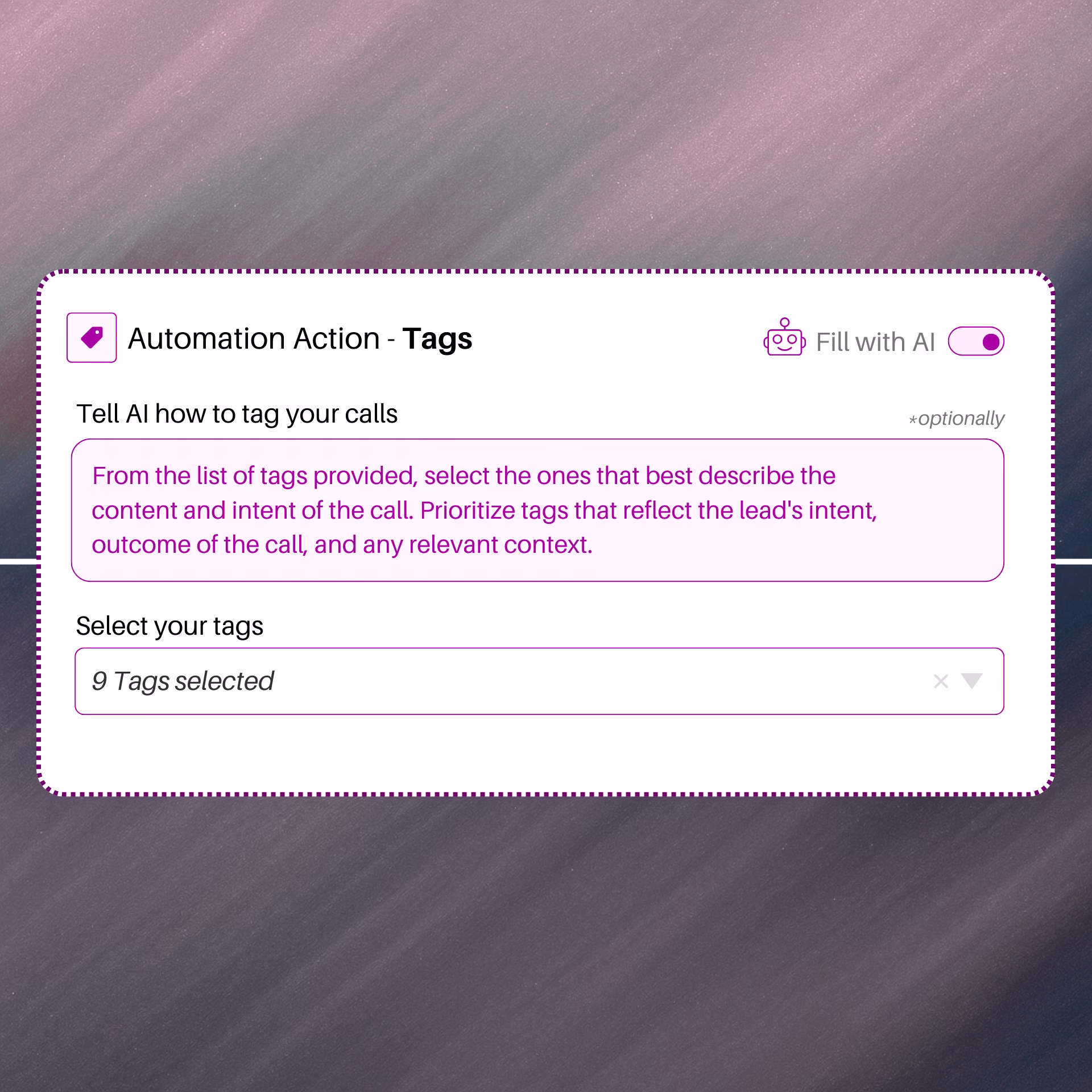 Fill you tags with Nimbata AI