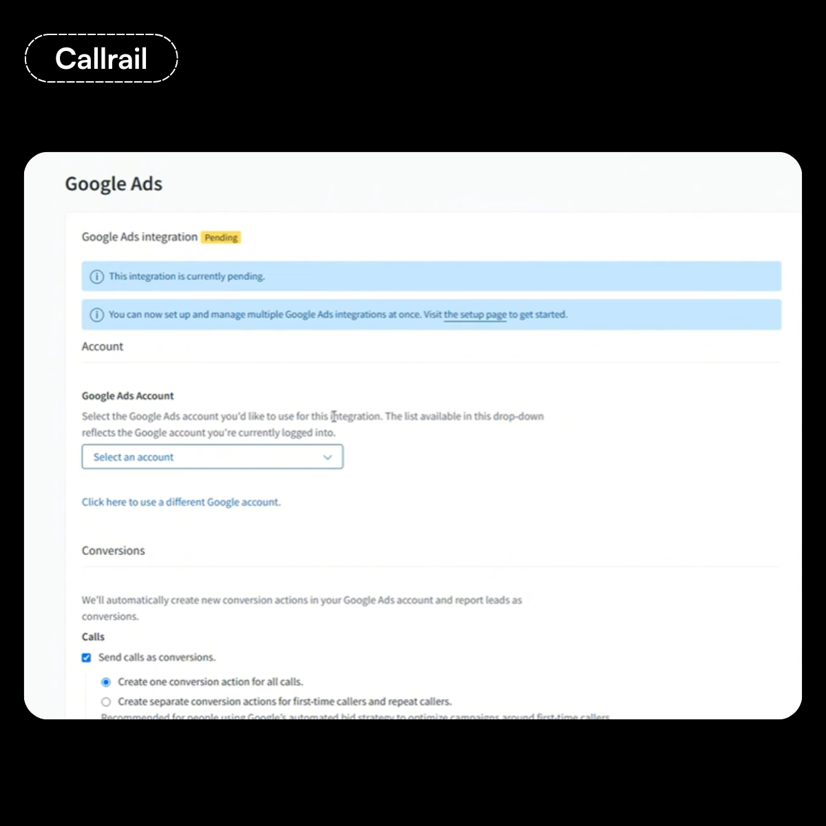Callrail vs Nimbata- Callrail's Google Ads Integration