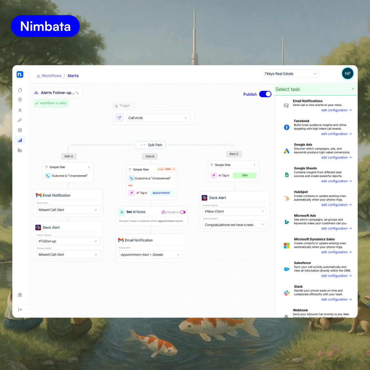 Callrail vs Nimbata- Nimbata's Slack Notification