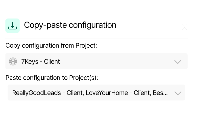 Copy Paste logic on HubSpot sync settings- copy any project instantly