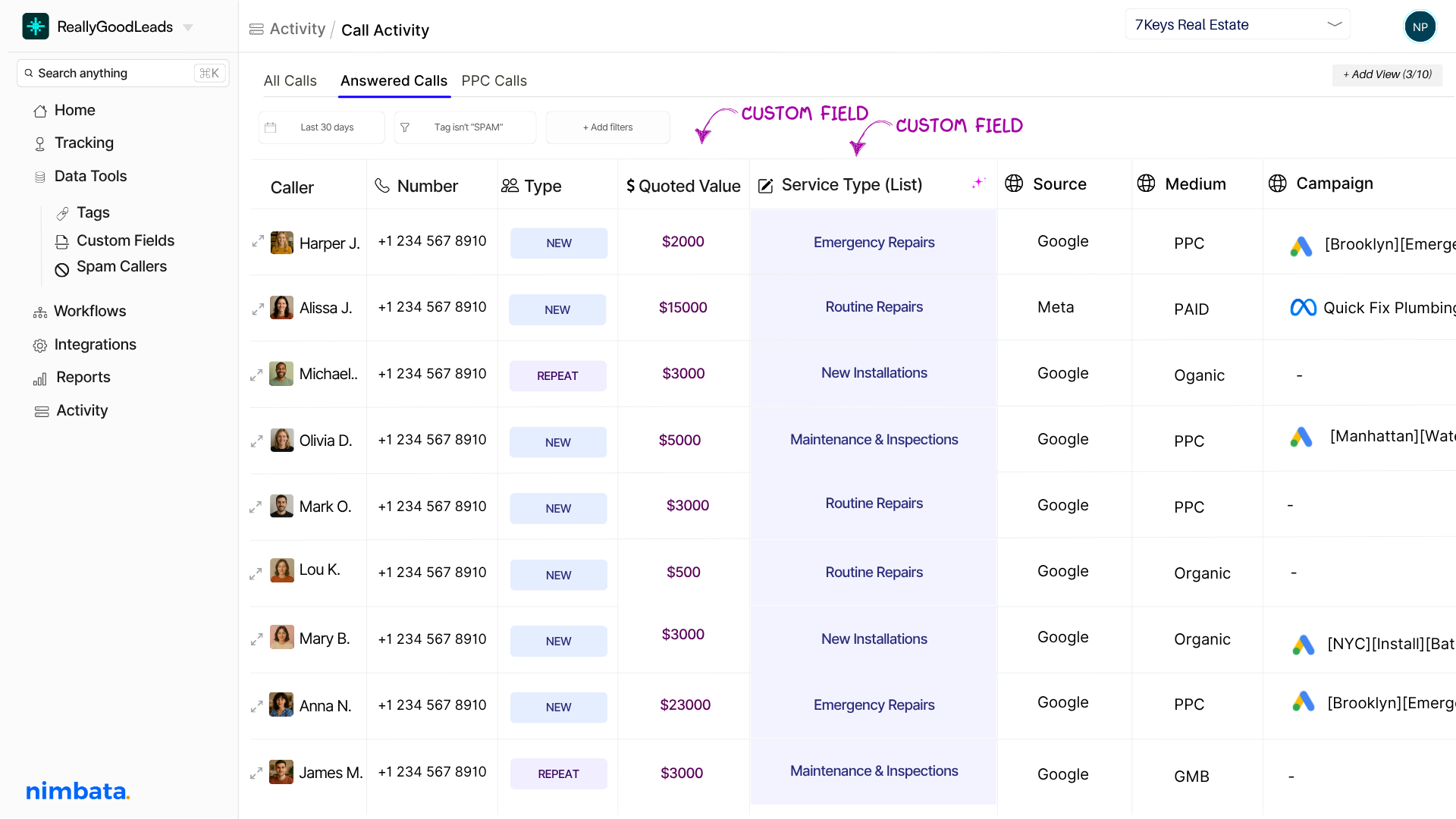 Best Call Tracking Software Compared: 11 Tools Tested in 2026 Custom Fields