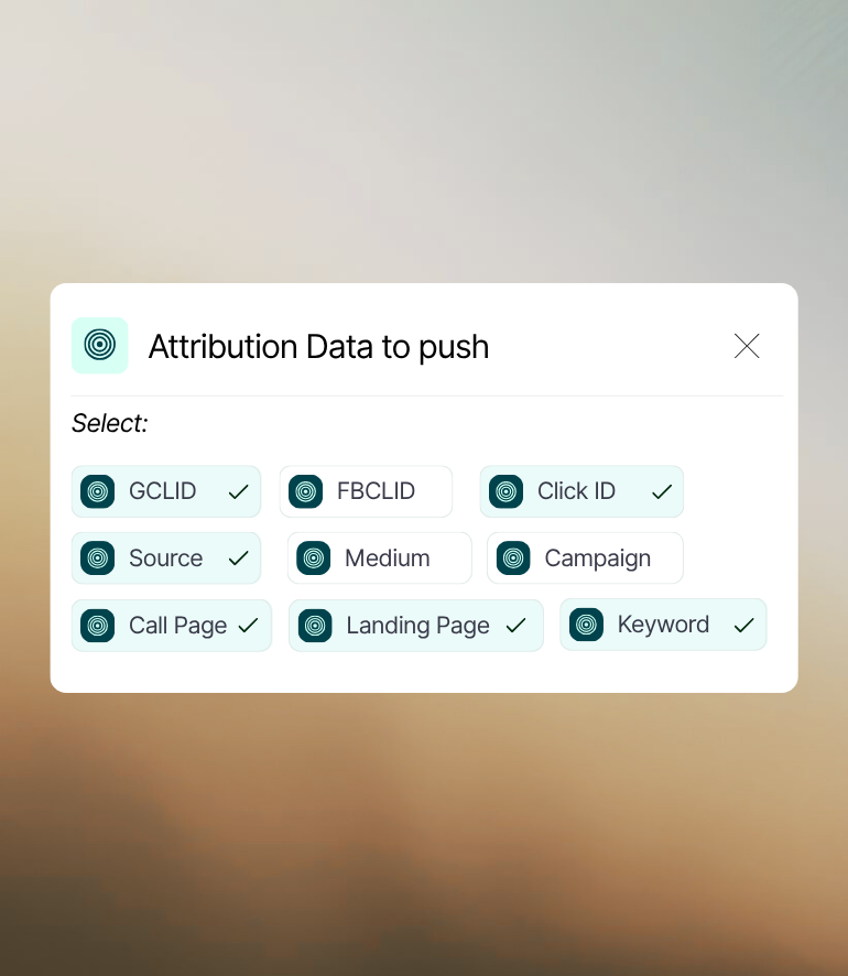 Push Attribution data such as GCLID, Click ID and Keyword from Nimbata to your CRM