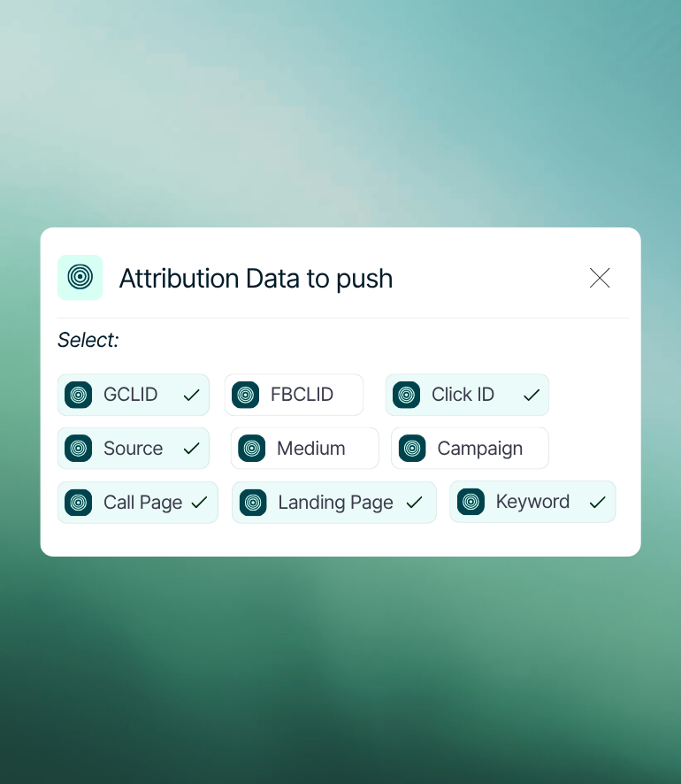 Push Attribution data such as GCLID, Click ID and Keyword from Nimbata to your CRM