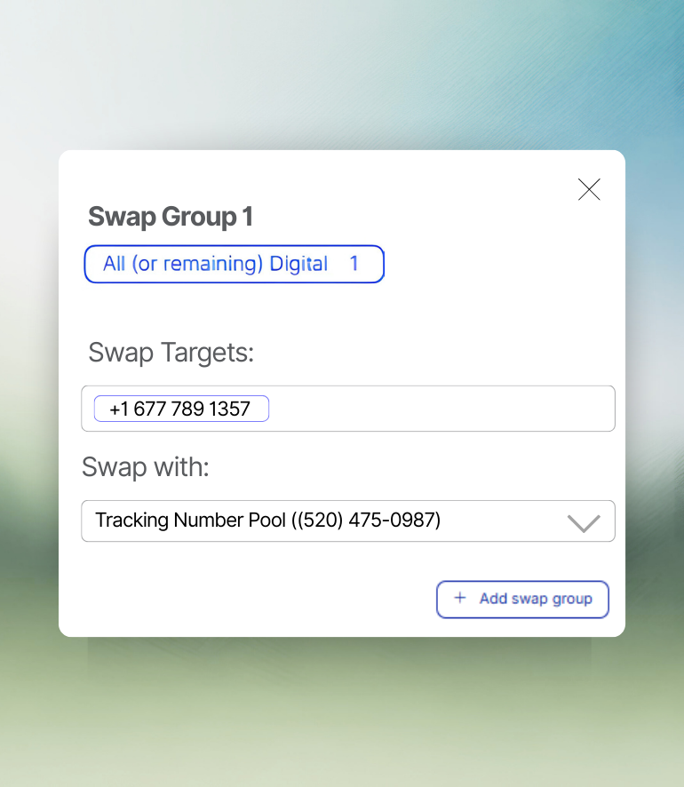 Auto number swapping- connect WordPress with Nimbata and swap numbers for every website visit