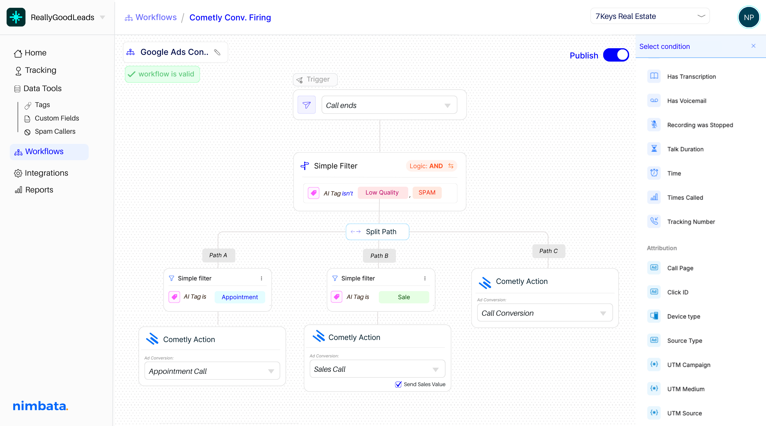 Include Cometly automation on your workflow builder-split paths and sync your apps effortlessly 