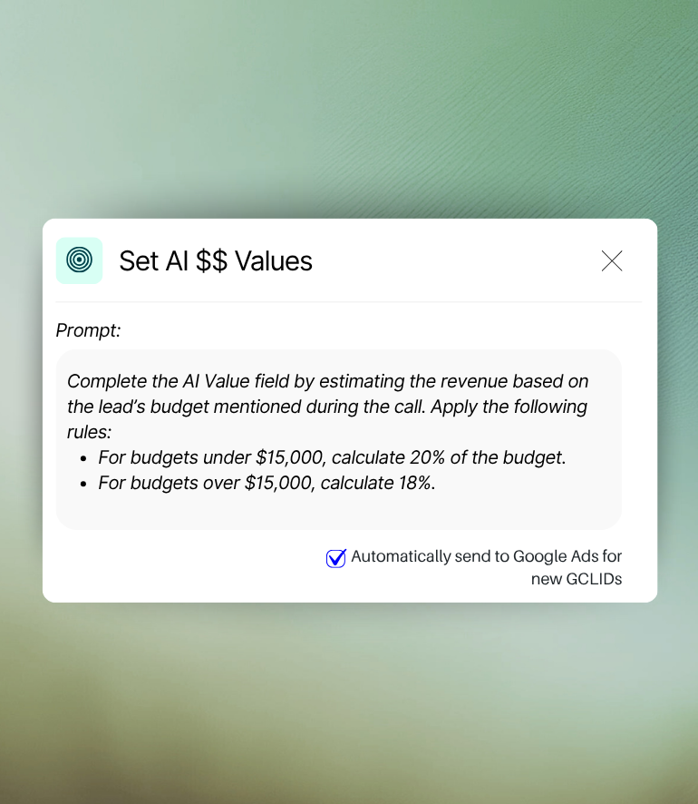 Push Attribution data such as GCLID, Click ID and Keyword from Nimbata to your CRM