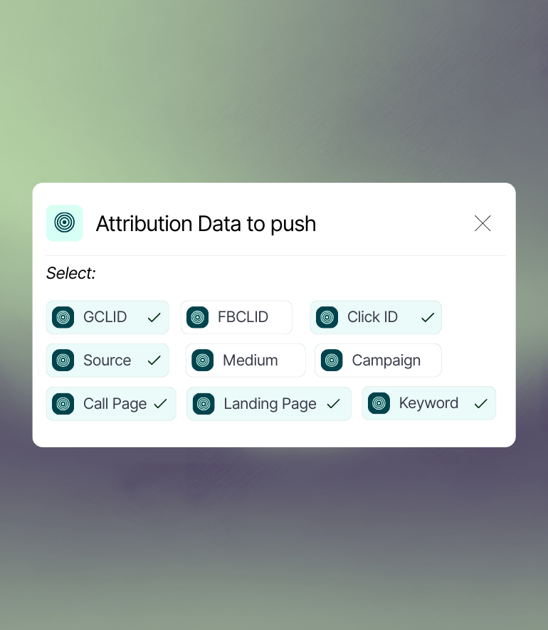 Push Attribution data such as GCLID, Click ID and Keyword from Nimbata to your CRM
