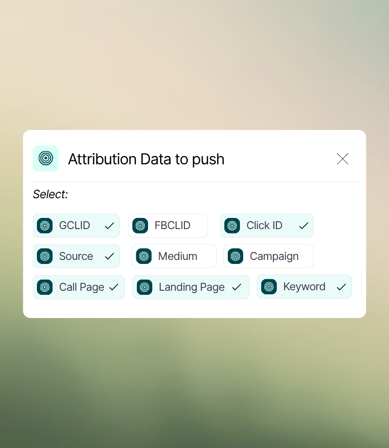 Push Attribution data such as GCLID, Click ID and Keyword from Nimbata to your CRM