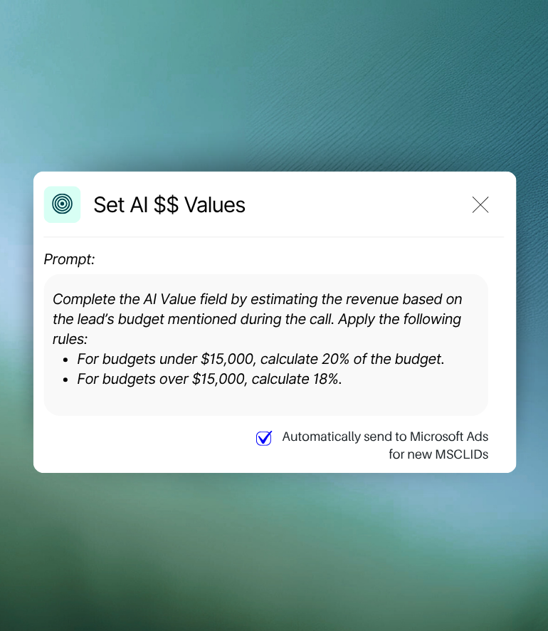 See the value of your calls with Nimbata AI and send them to Microsoft Ads