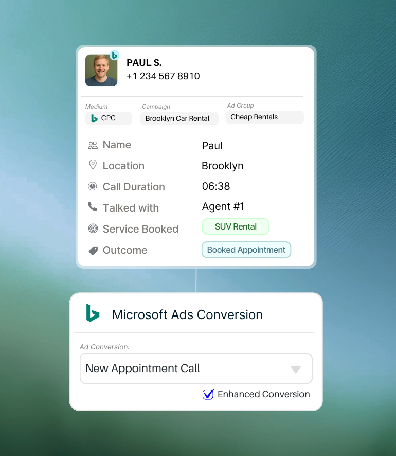 Attribute calls to Microsoft Ads campaigns and classify with Nimbata AI