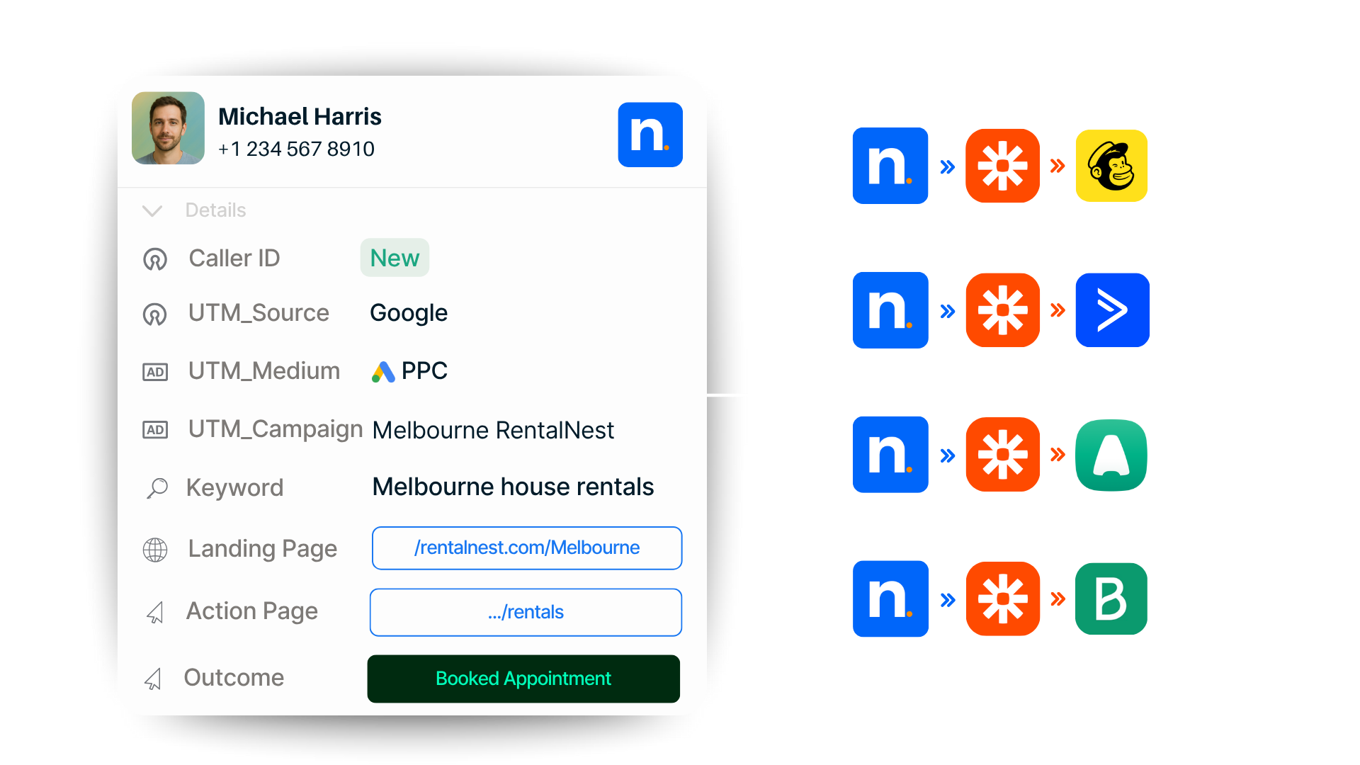 Connect Nimbata with Zapier integration and sync all your favorite apps