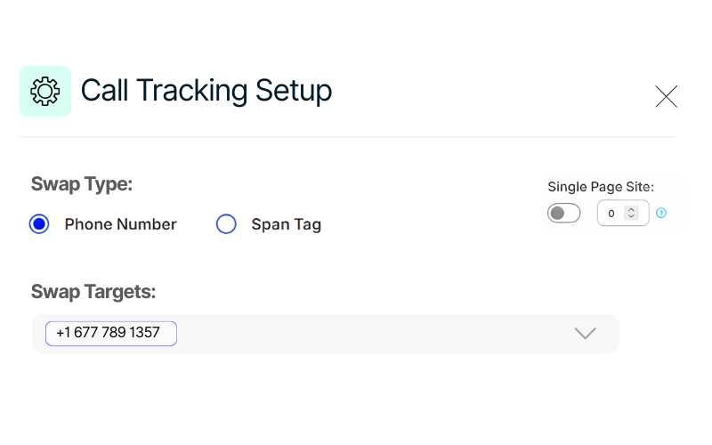 Call tracking with no code setup-just copy&paste your ID
