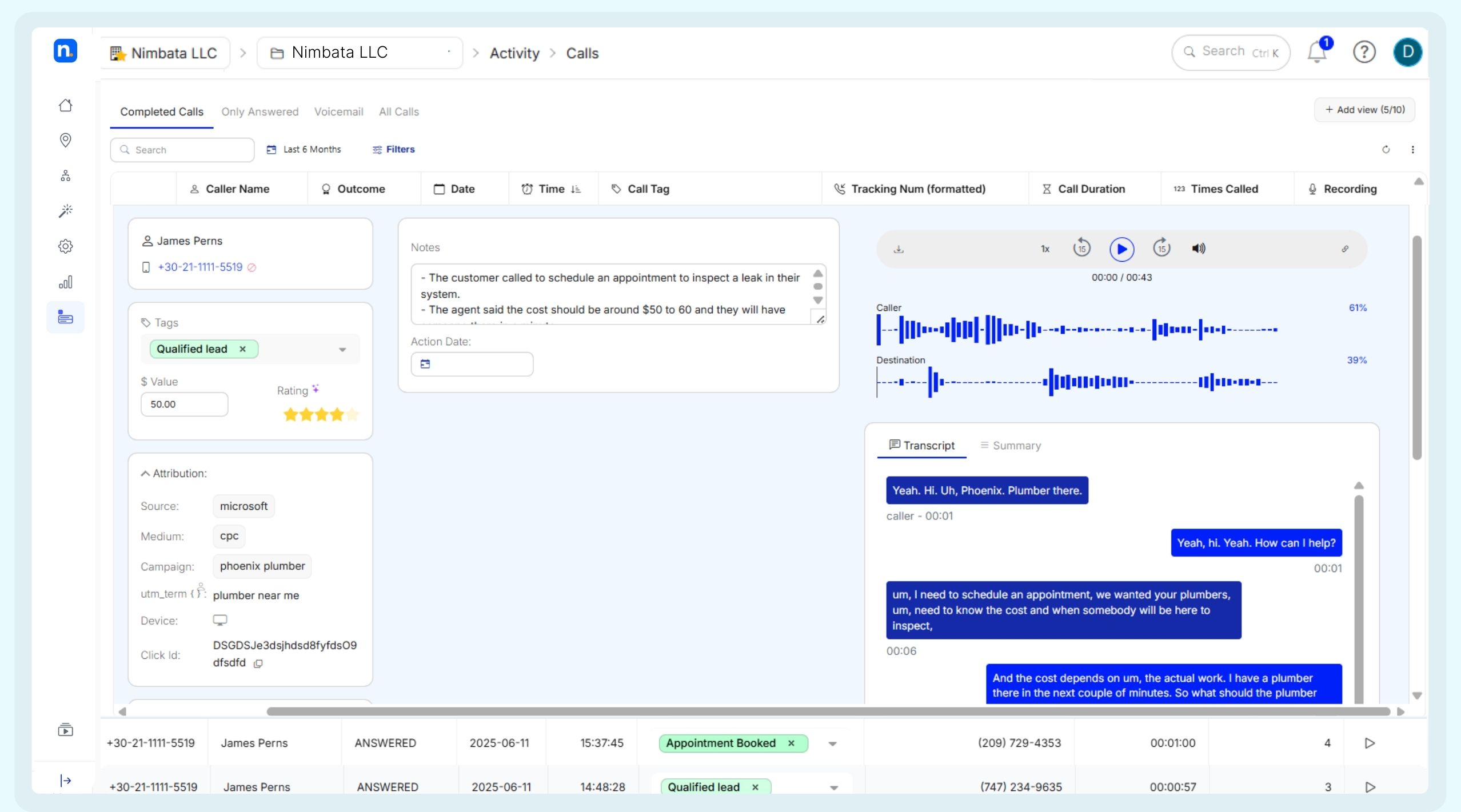 Call Activity-Call Summary