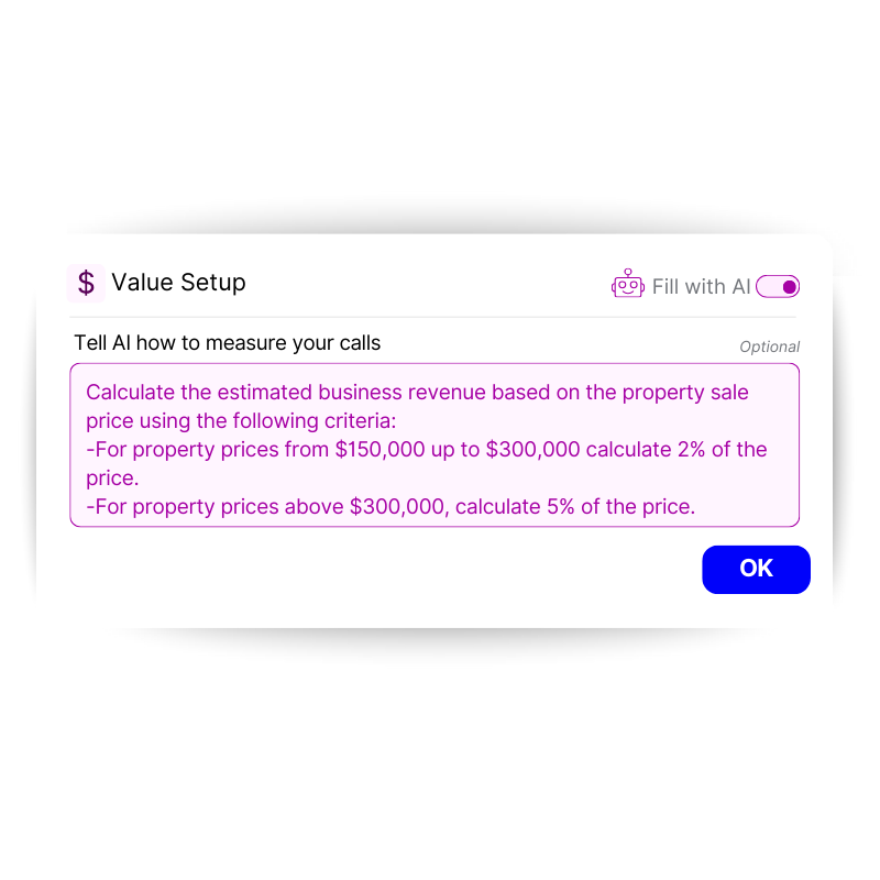 Write your own prompts to set the value your way.