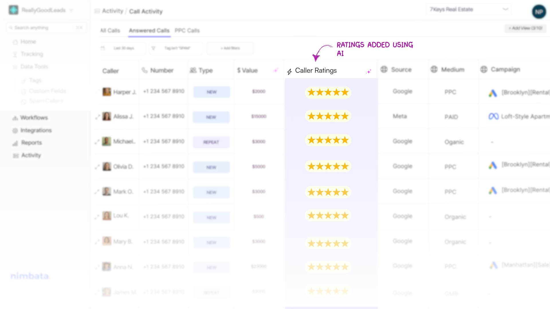 Star Rating- Send call outcomes, tags, AI insights to call activity