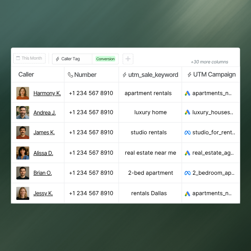 Capture key data from your URLs and include them to your call activity view.