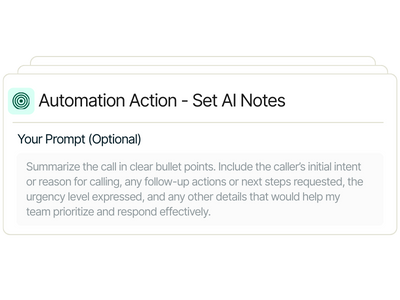 Create automation actions with AI notes- write your prompt and let AI do the heavy lifting.