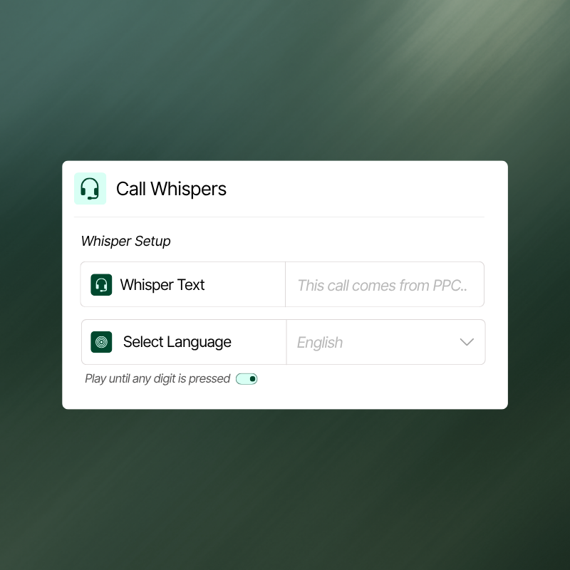 Get intstant context with call whispers.