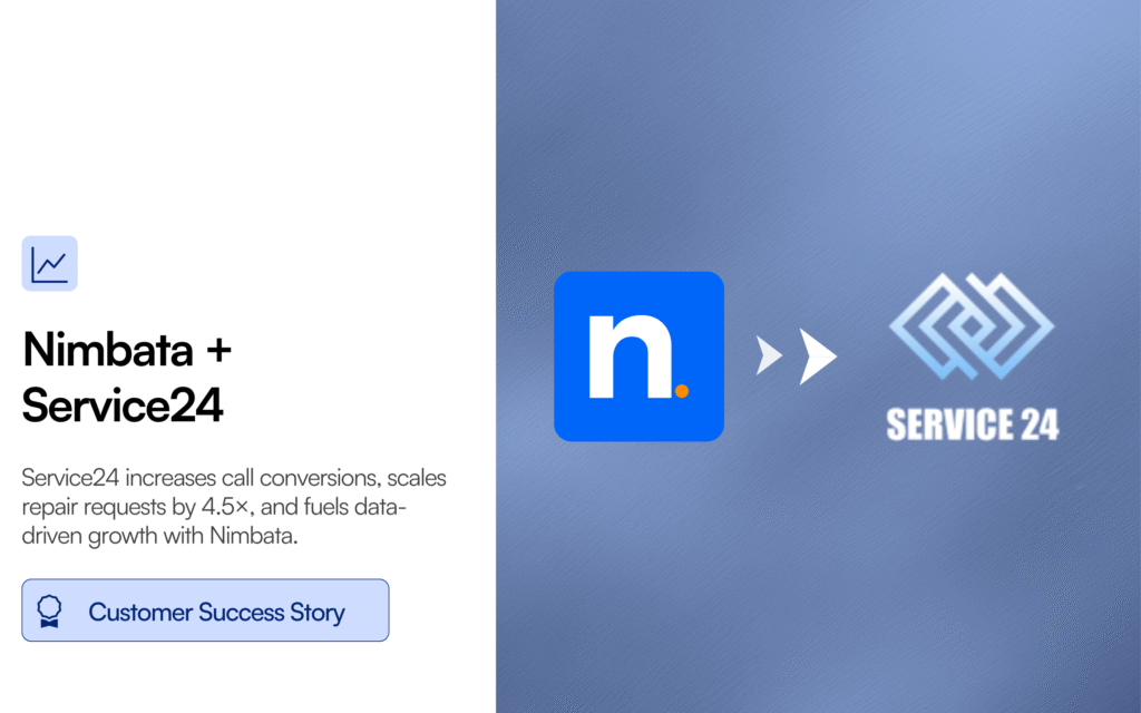 Service24 sees repair service call conversions jump by 350% with Nimbata Service24 repair service call conversions customer story
