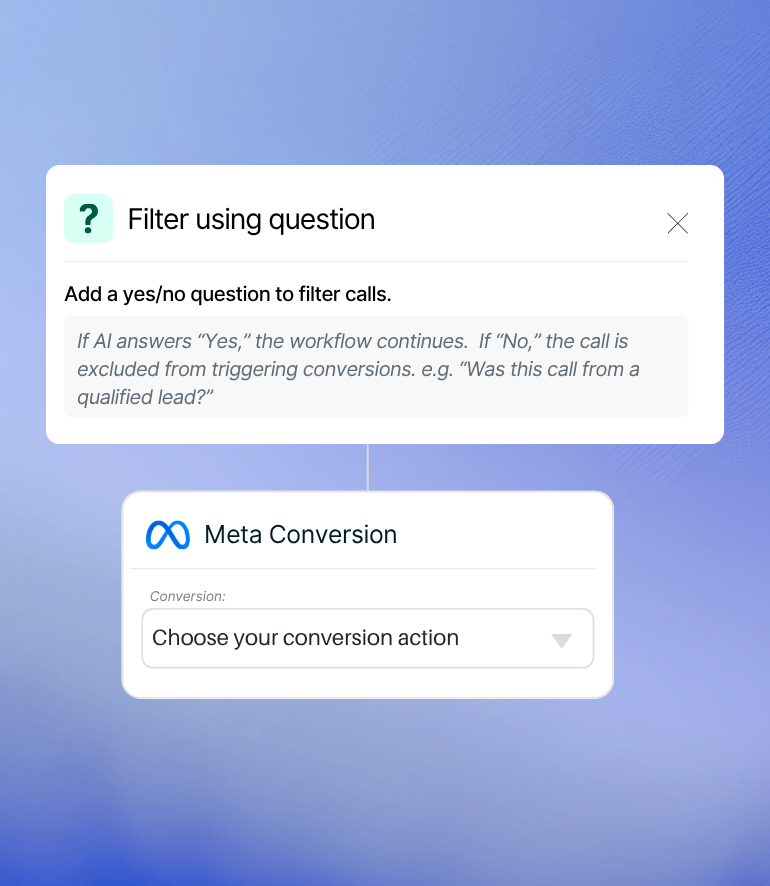 AI call tracking - enrich your lead's data in Meta Ads with Nimbata's AI